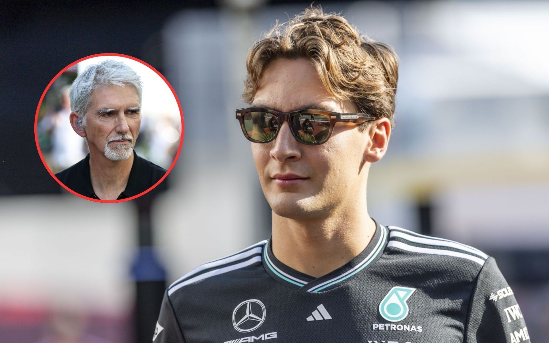 Damon Hill and George Russell