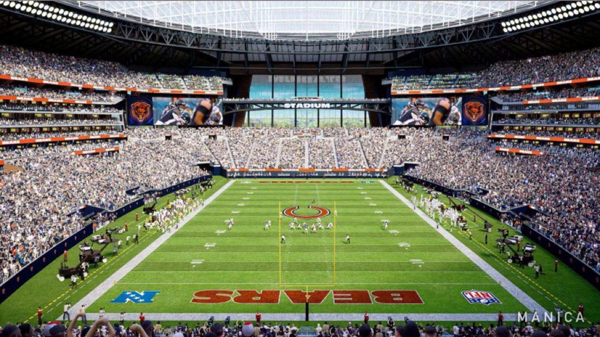 Bears&rsquo; new Arlington Heights stadium rendering