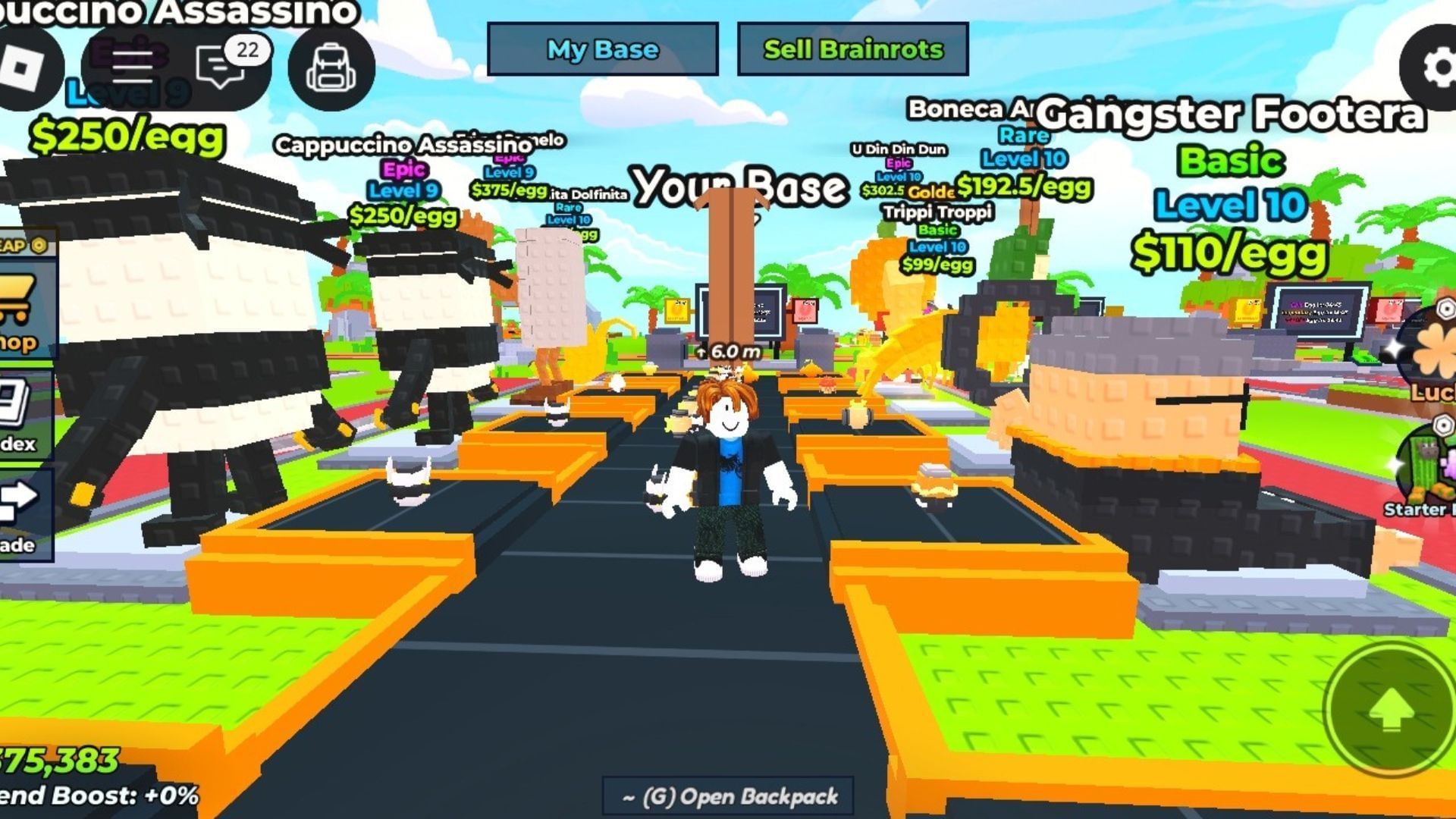 Brainrots placed at base (Image via Roblox)