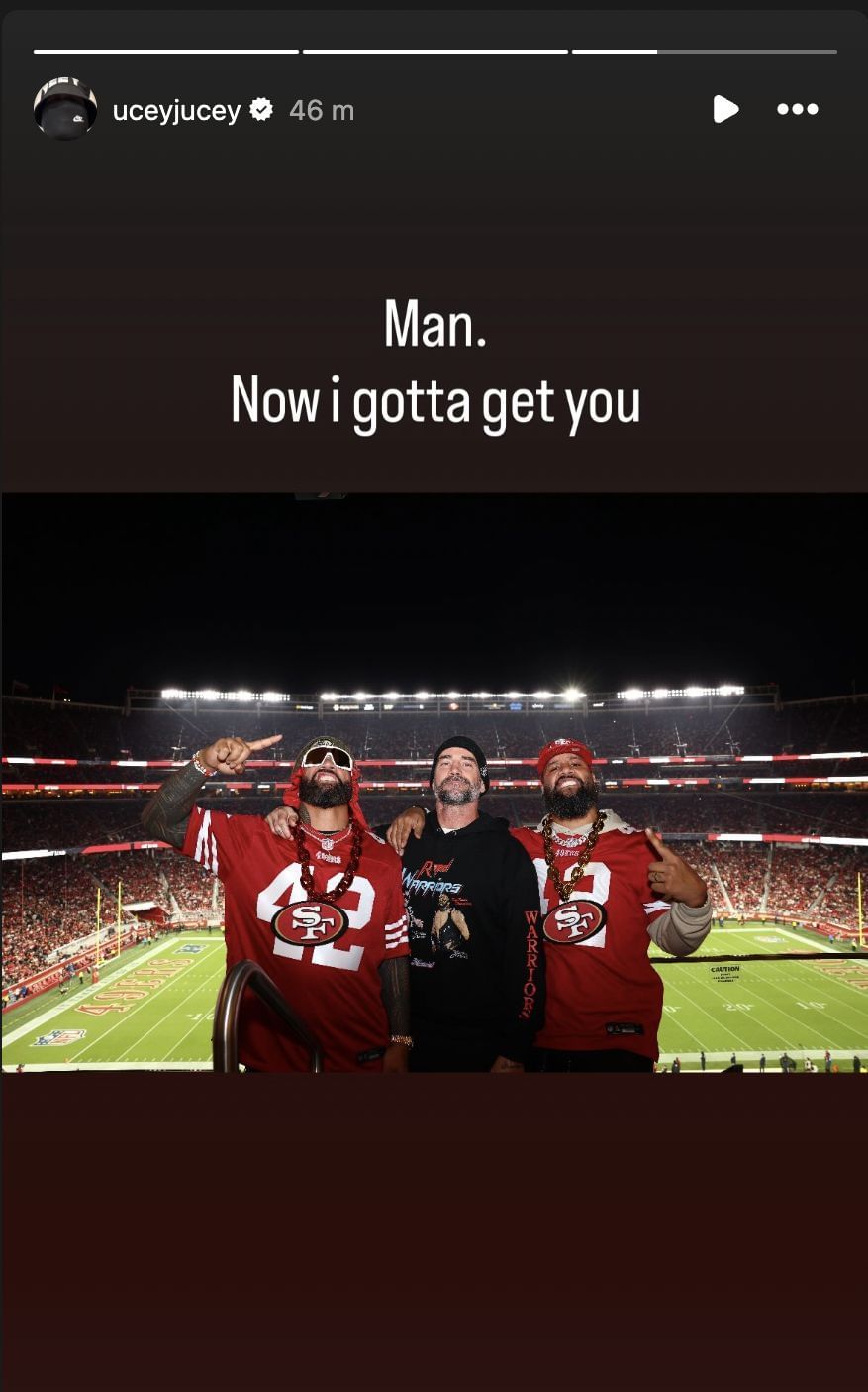 Jey&#039;s message to Punk! [Image credit @useyjucey on Instagram]