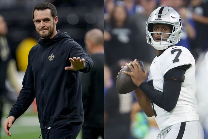 Derek Carr sends blunt message to struggling Geno Smith as calls mount for Raiders QB's benching