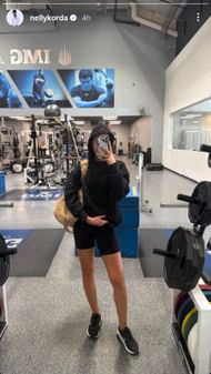 A screenshot from Nelly Korda's Instagram story (via @nellykorda)