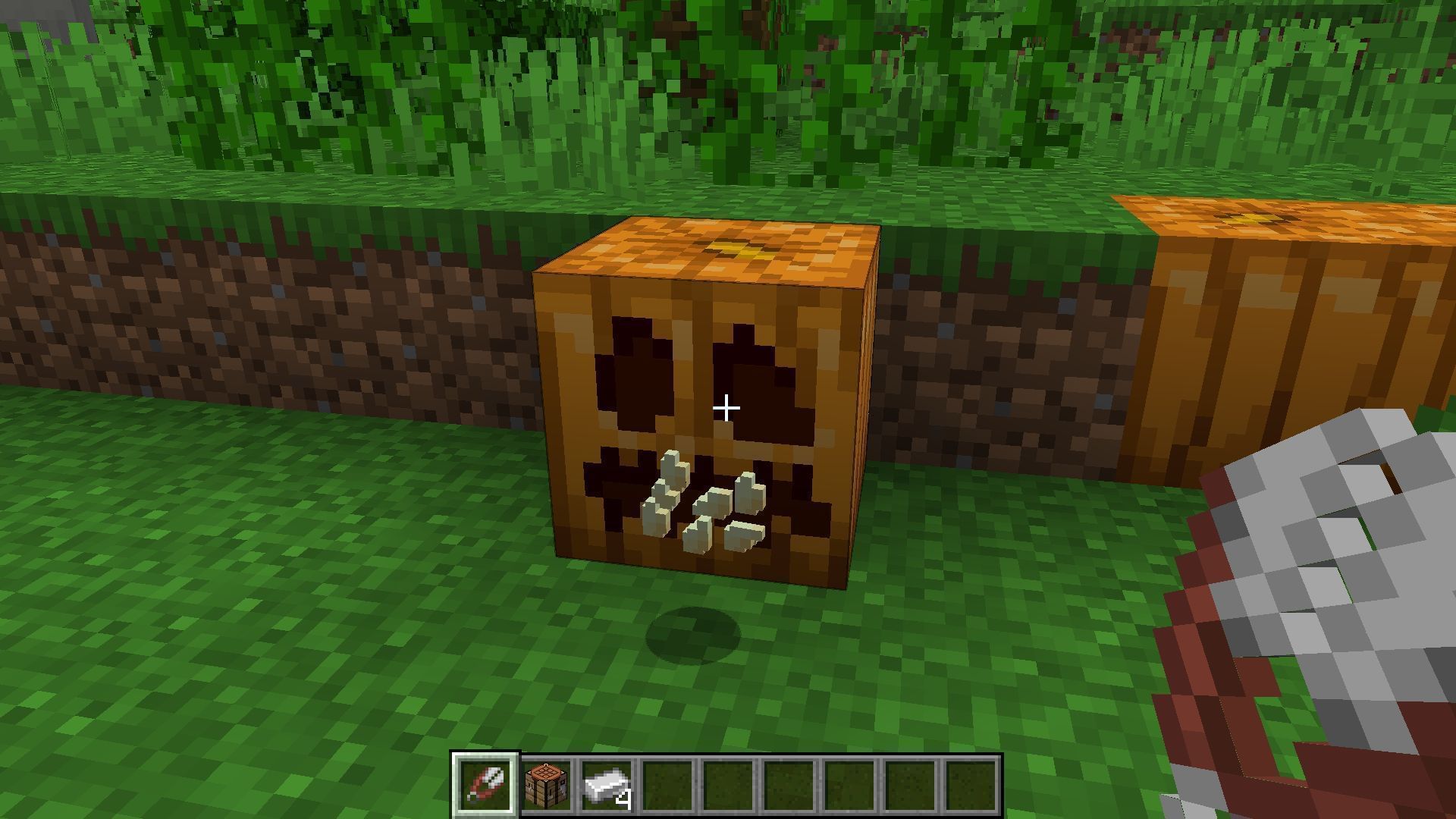 Using shears on pumpkins in Minecraft will make them into jack o&#039;lanterns (Image via Mojang Studios)