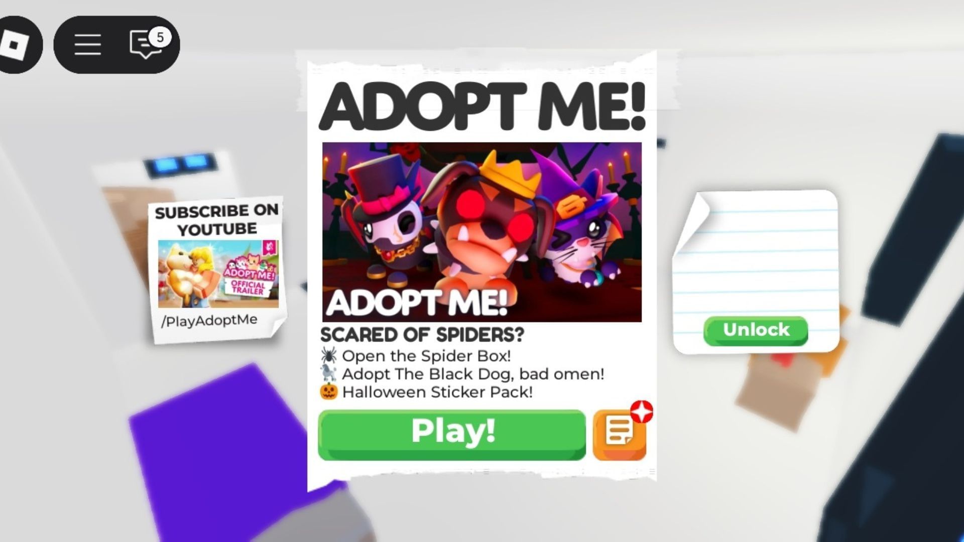 Update notification (Image via Roblox)