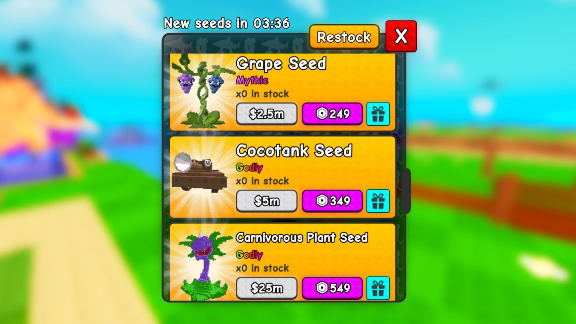 The Cocotank Seed (Image via Roblox)