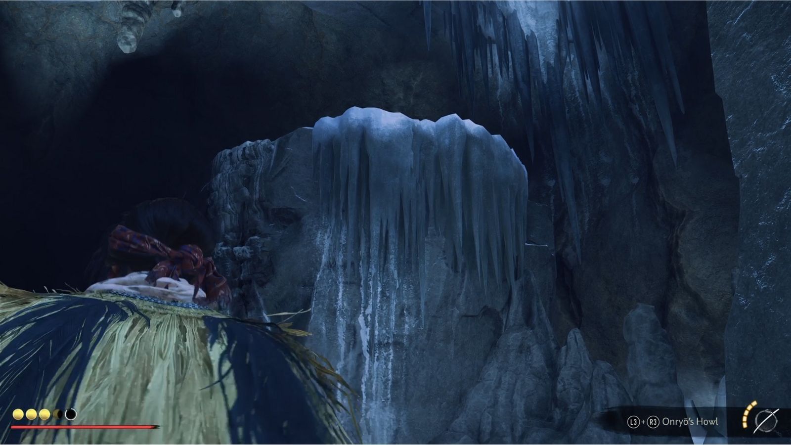 Scale up this wall to exit the cave (Image via Sucker Punch)