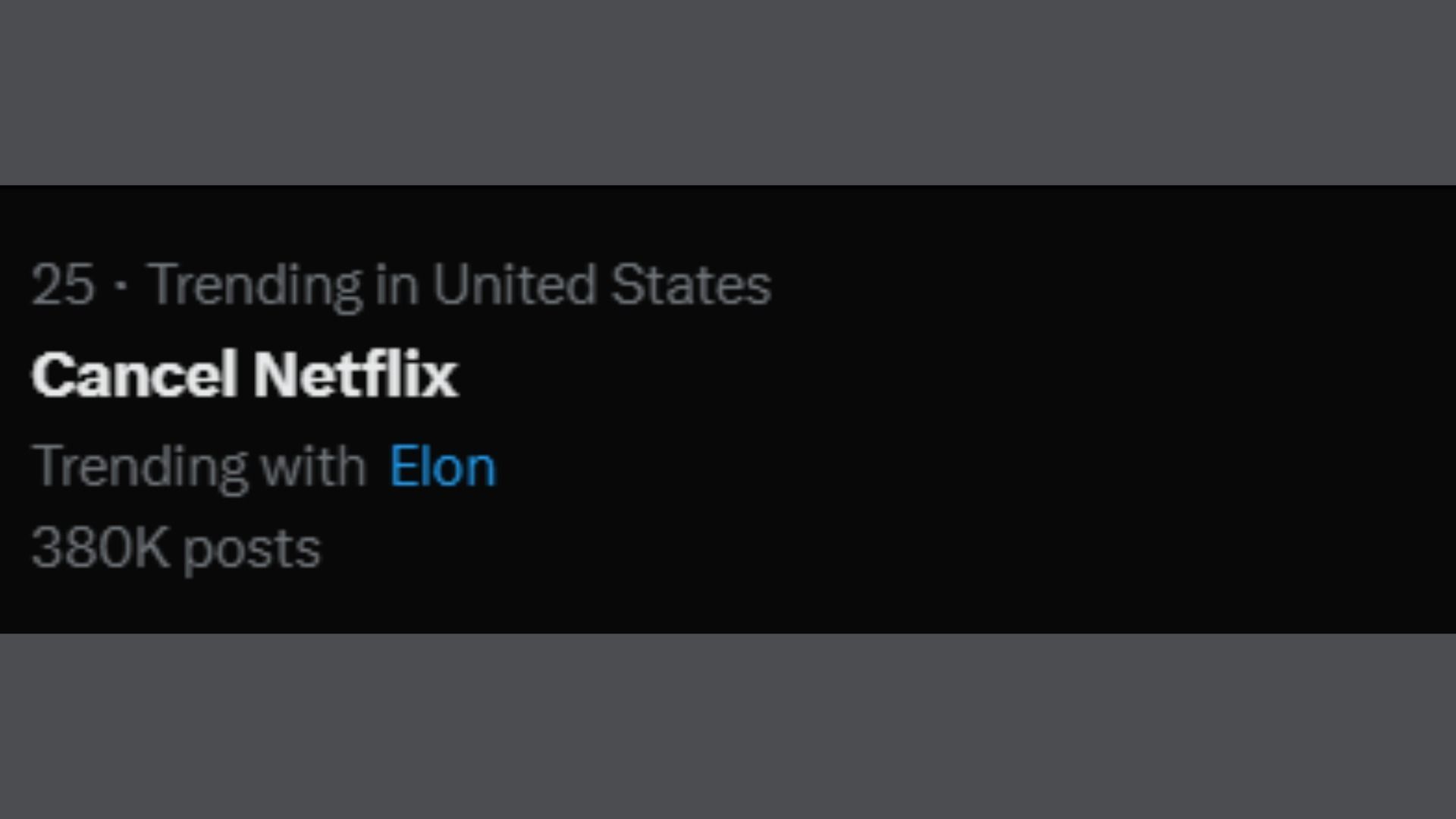 "Cancel NETFLIX" It goes on x (image via x)