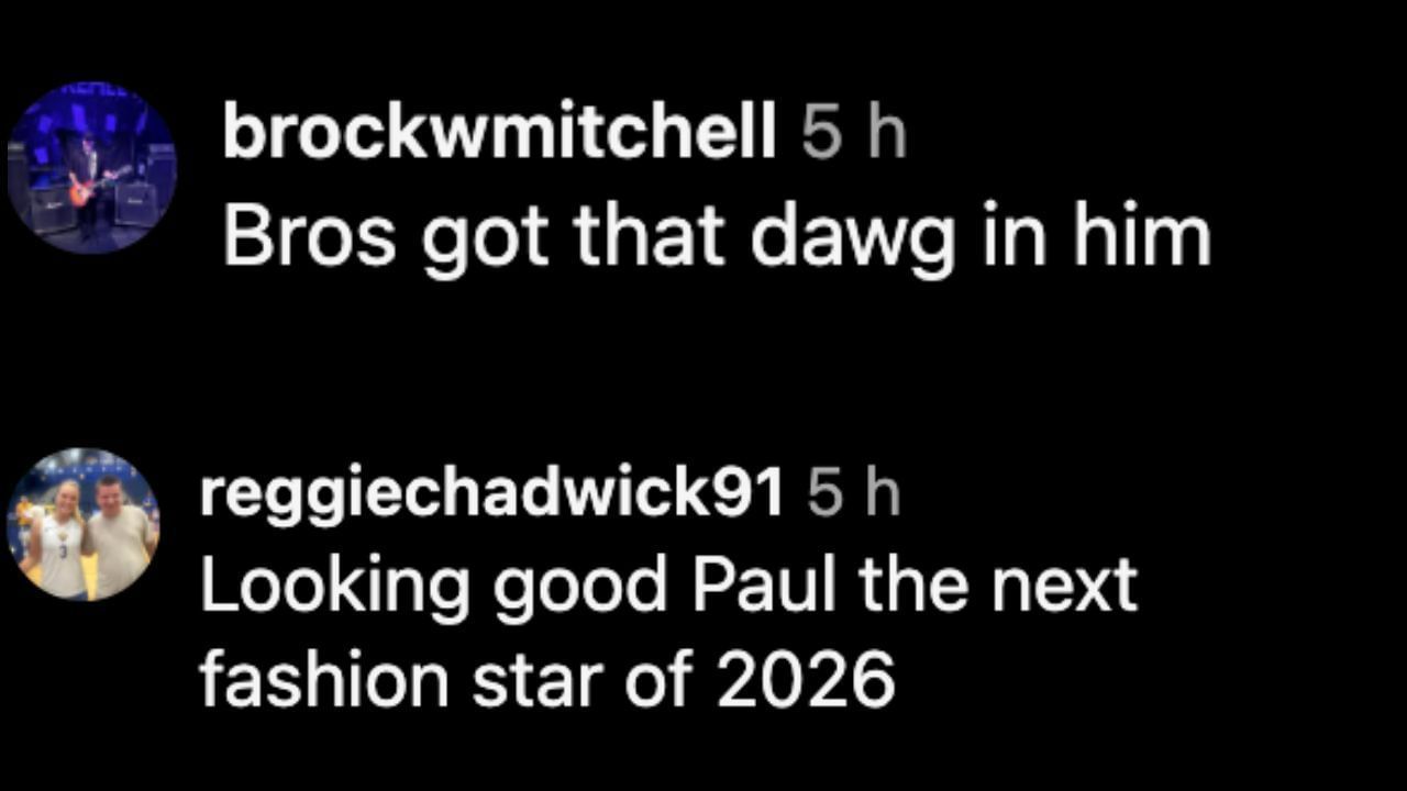 Screenshot of fans&#039; comments on Instagram (Image from - Instagram.com/@paulskenes)
