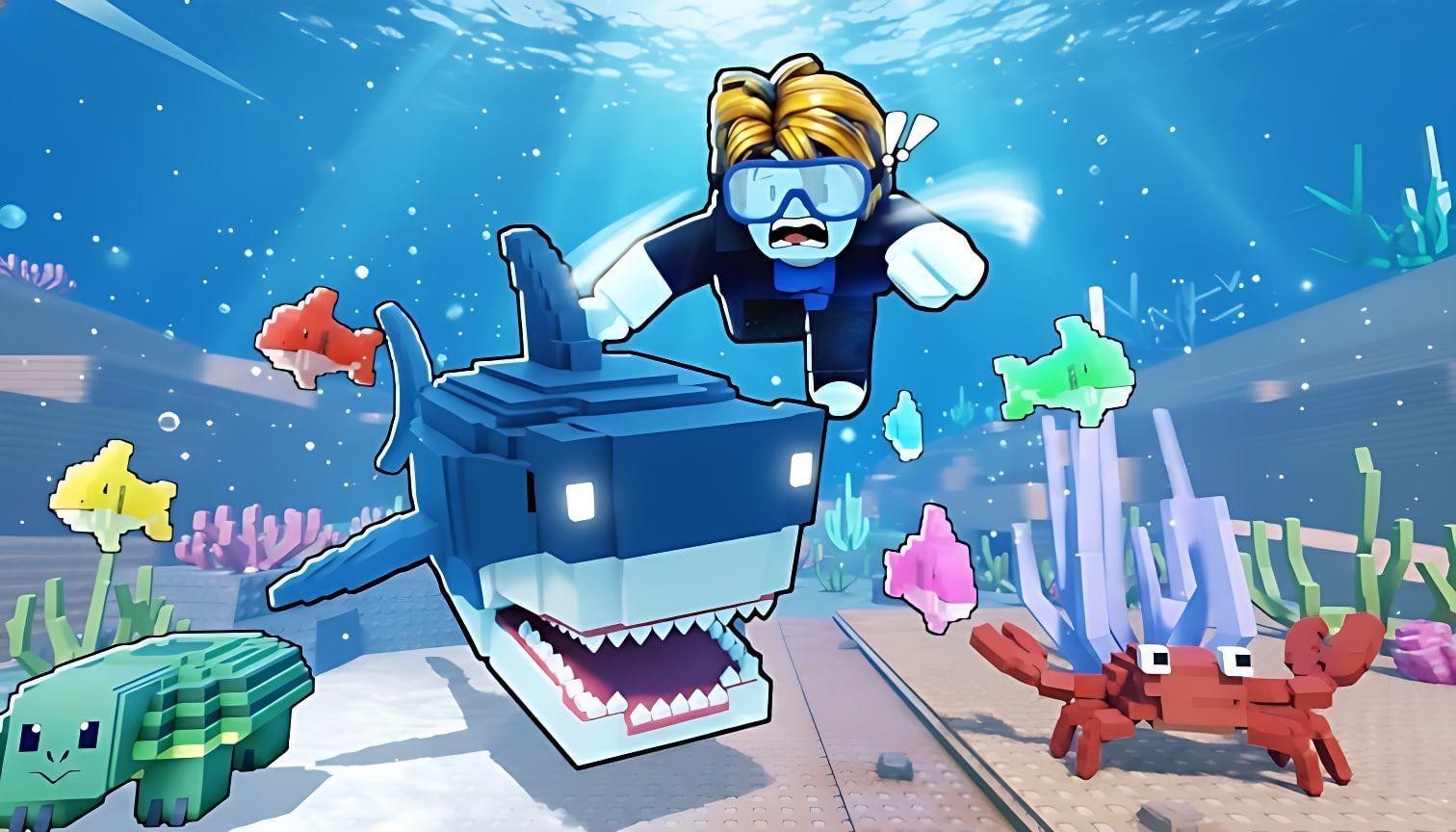 Animals in Ocean Biome (Image via Roblox)