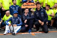 Carlos Sainz, James Vowles, and Alex Albon after the Azerbaijan Grand Prix - Source: Getty