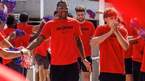 "Nice to see my nephew": Shaquille O'Neal shouts out LeBron James' son, Bryce, and wife, Savannah James, at Arizona's Red-Blue showcase