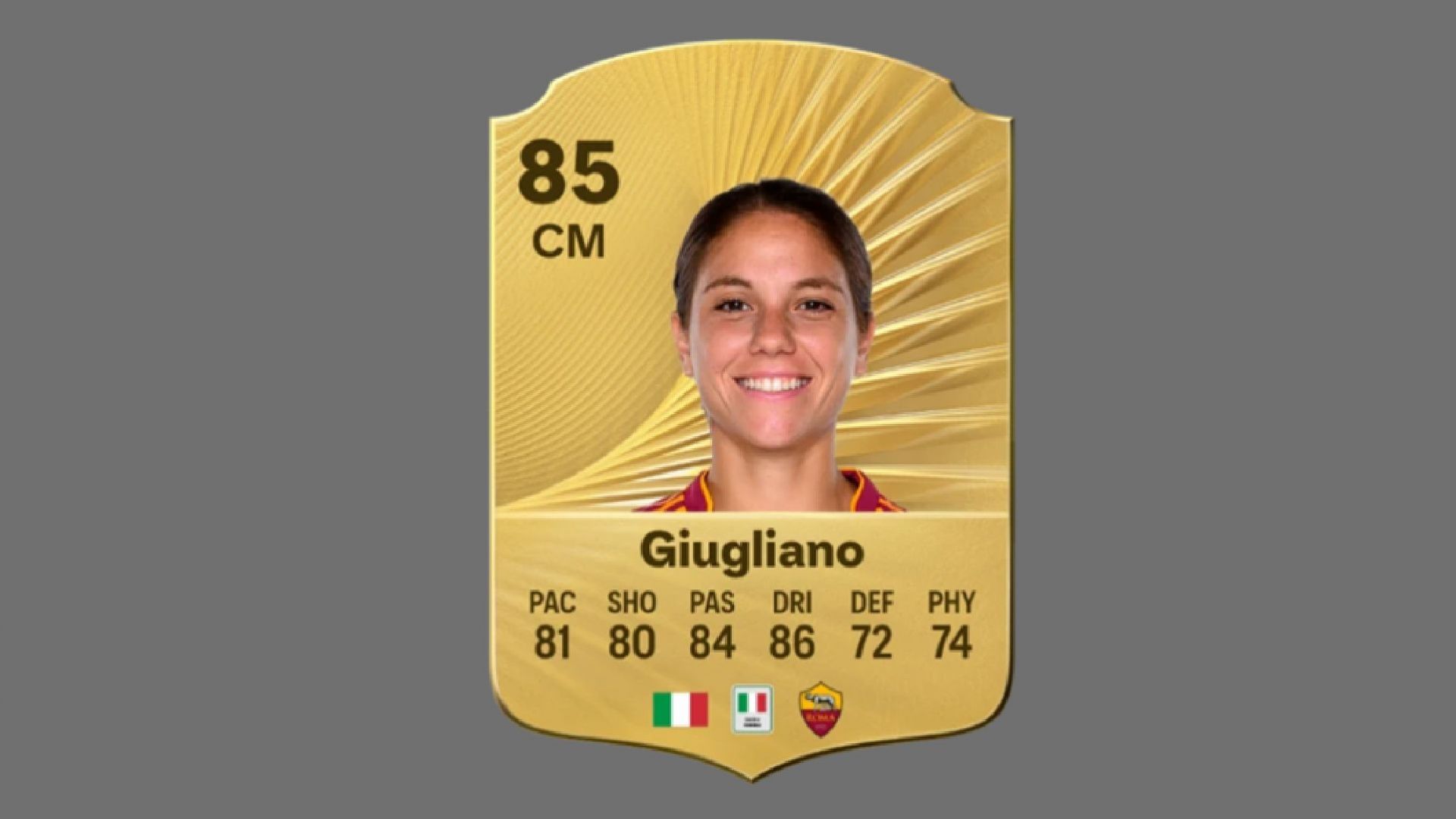 Giugliano can be a great pick for the box-to-box midfielder role in your team (Image via EA Sports)