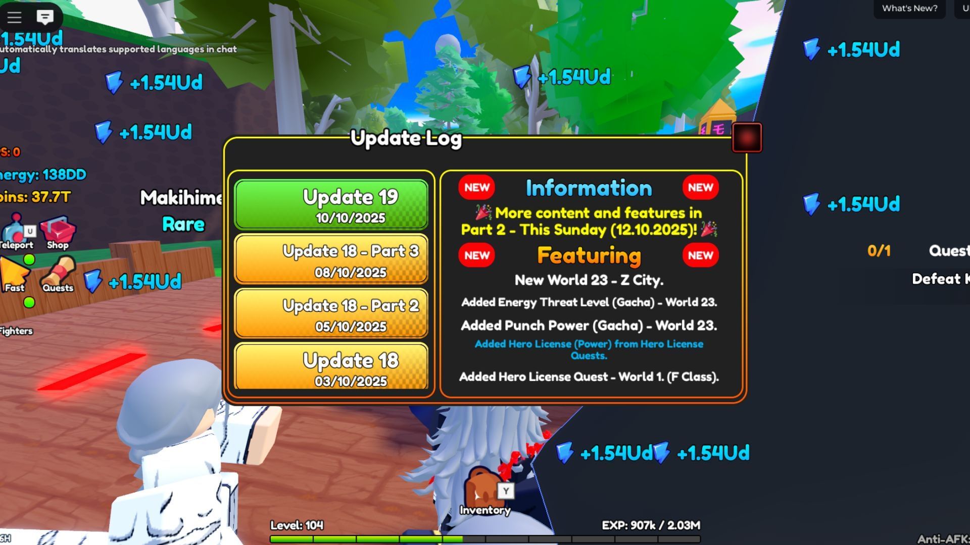 Developers have added two new gachas in World 23 (Image via Roblox)