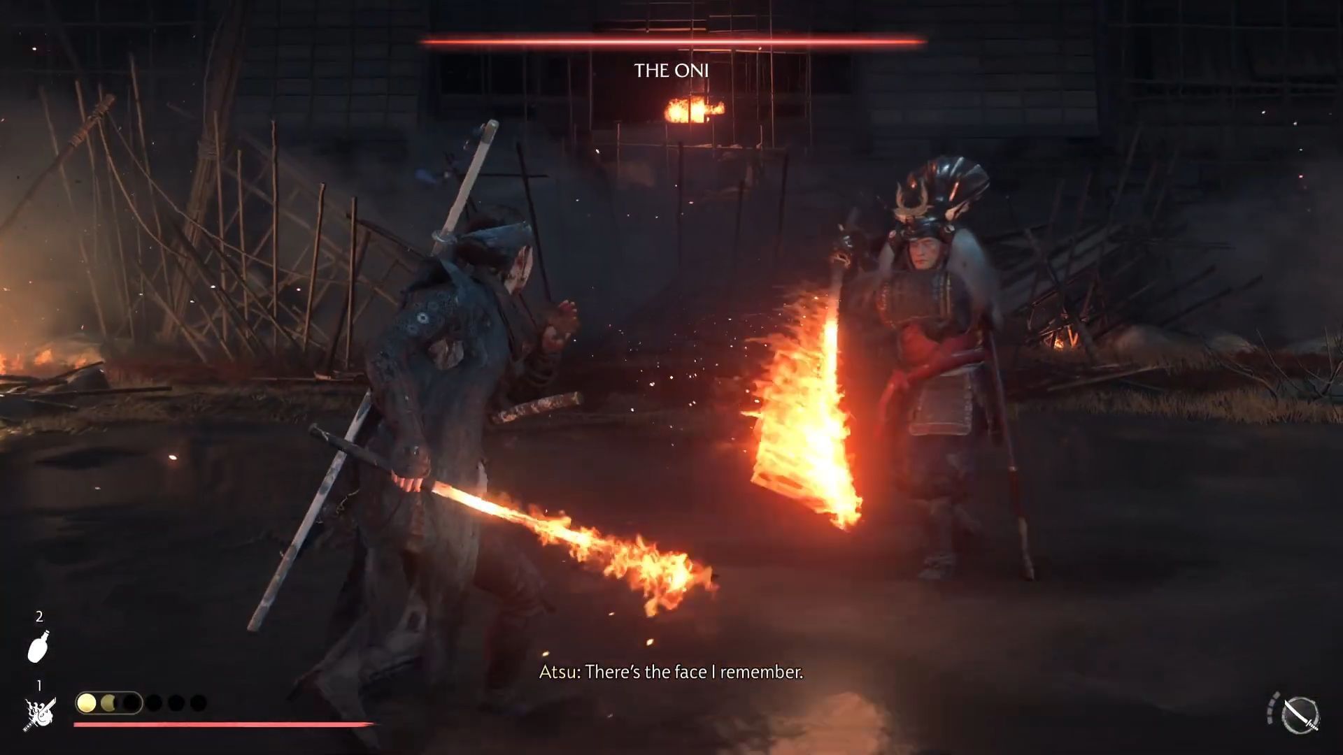Beat the Oni in phase two of the battle (Image via Sucker Punch || YouTube/@TylerFortierPhotography)