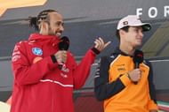 Lewis Hamilton alongside Lando Norris ahead of the Mexican Grand Prix - Source: Getty