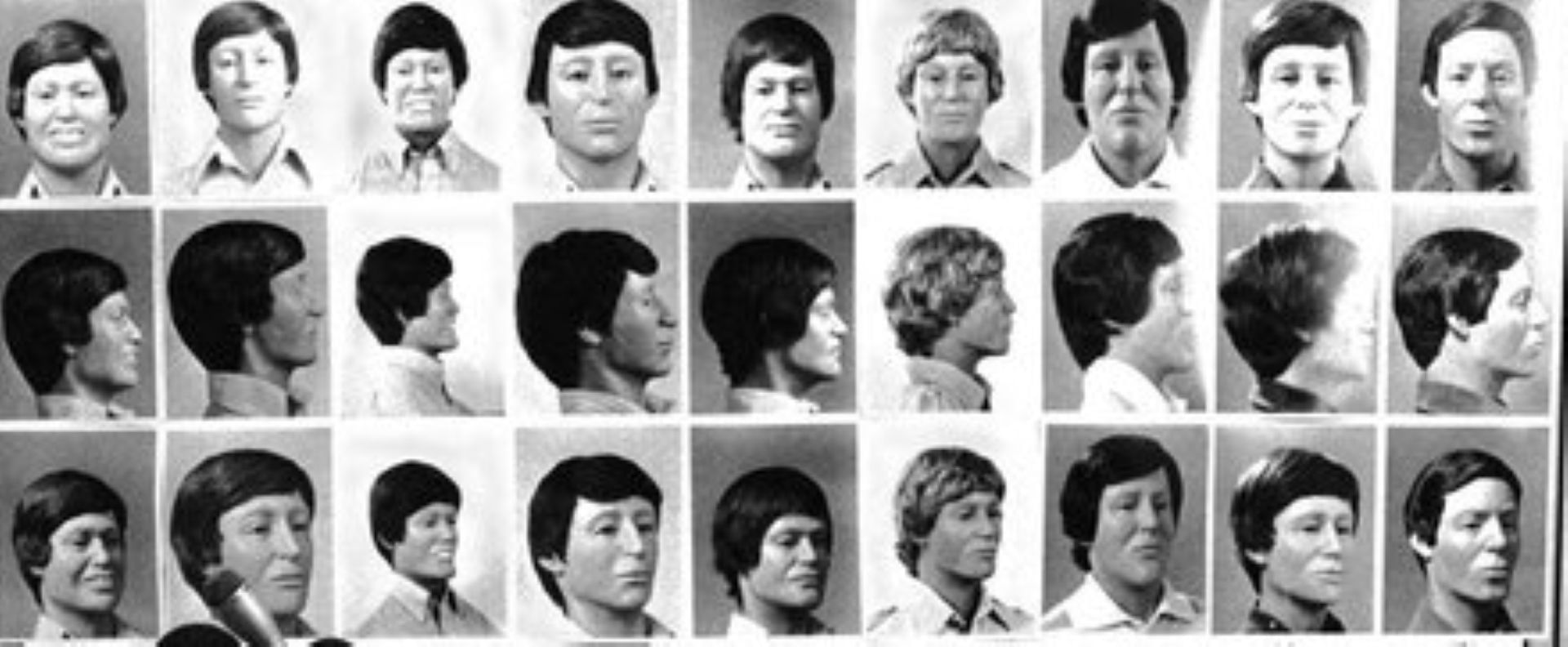 Facial reconstructions of the unidentified victims, released to the media in 1980. (Image via Wikimedia Commons)