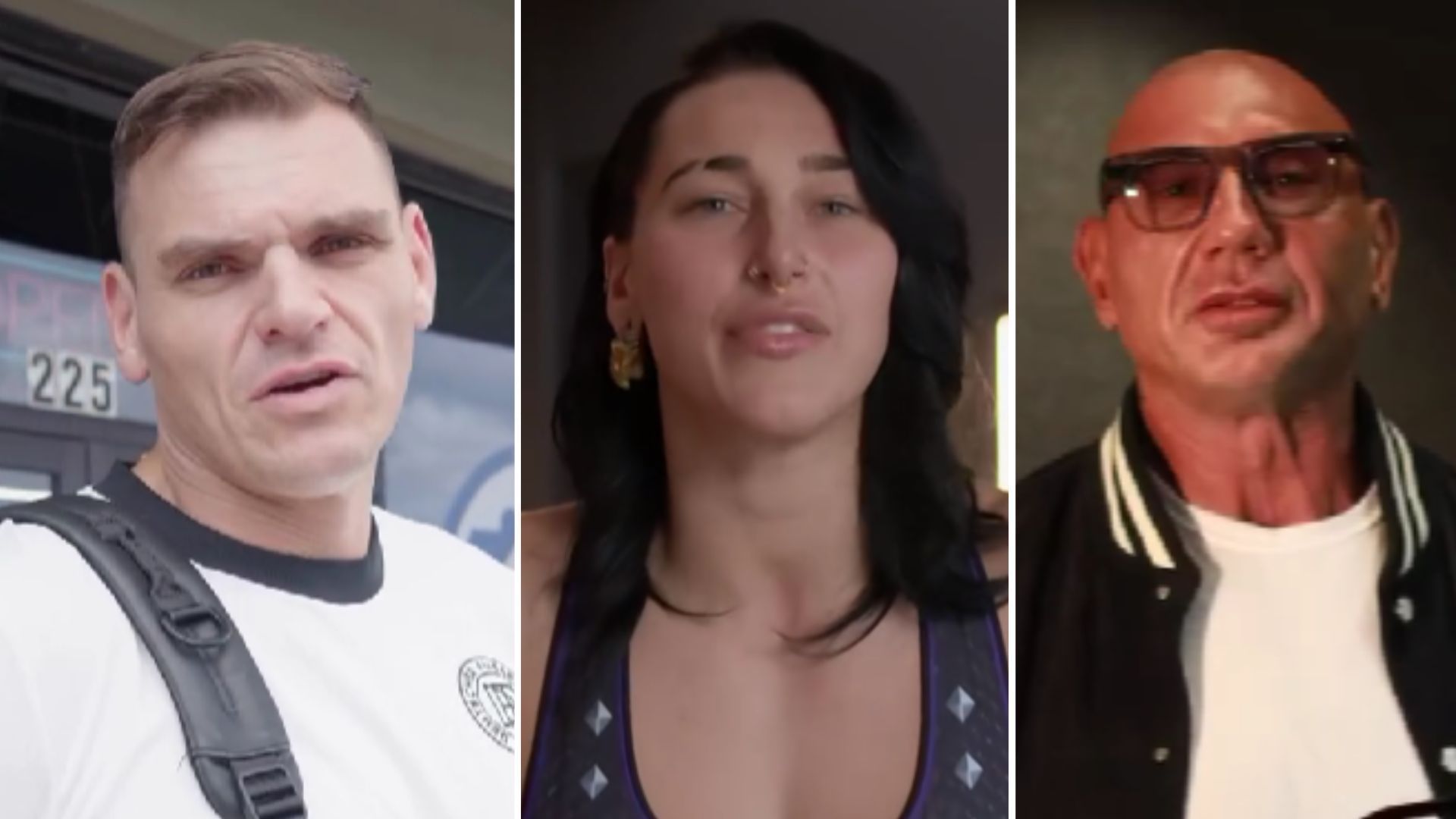 Gunther (left), Rhea Ripley (middle), Batista (right) [Image credits: stars