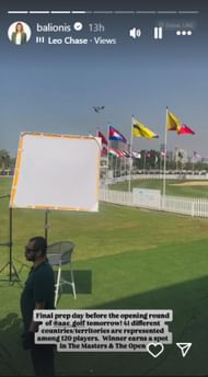 A still taken from Amanda Balionis's Instagram Story (via @balionis)