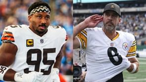 "It'd be an honor to put him in the graveyard": Myles Garrett has bold plans to take down Aaron Rodgers in Steelers vs Browns game