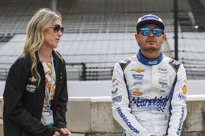 Kyle Larson shares why he and wife Katelyn scolded son Owen for "wasting" their time
