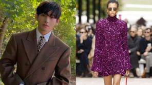 "Biggest green flag"- Fans praise BTS' Taehyung for breaking gender norms by expressing desire to wear Celine's Womenswear sparkle purple dress