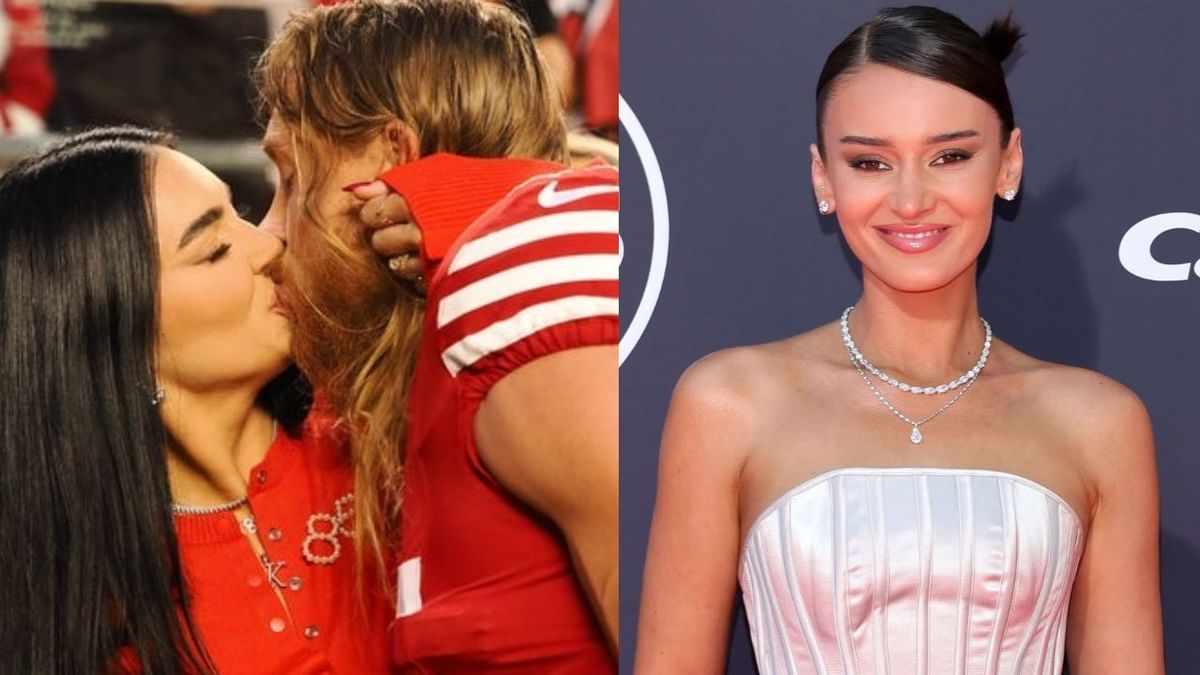 "She's nasty": Claire Kittle caught licking George's sweat as Kristin Juszczyk clowns 49ers TE's wife