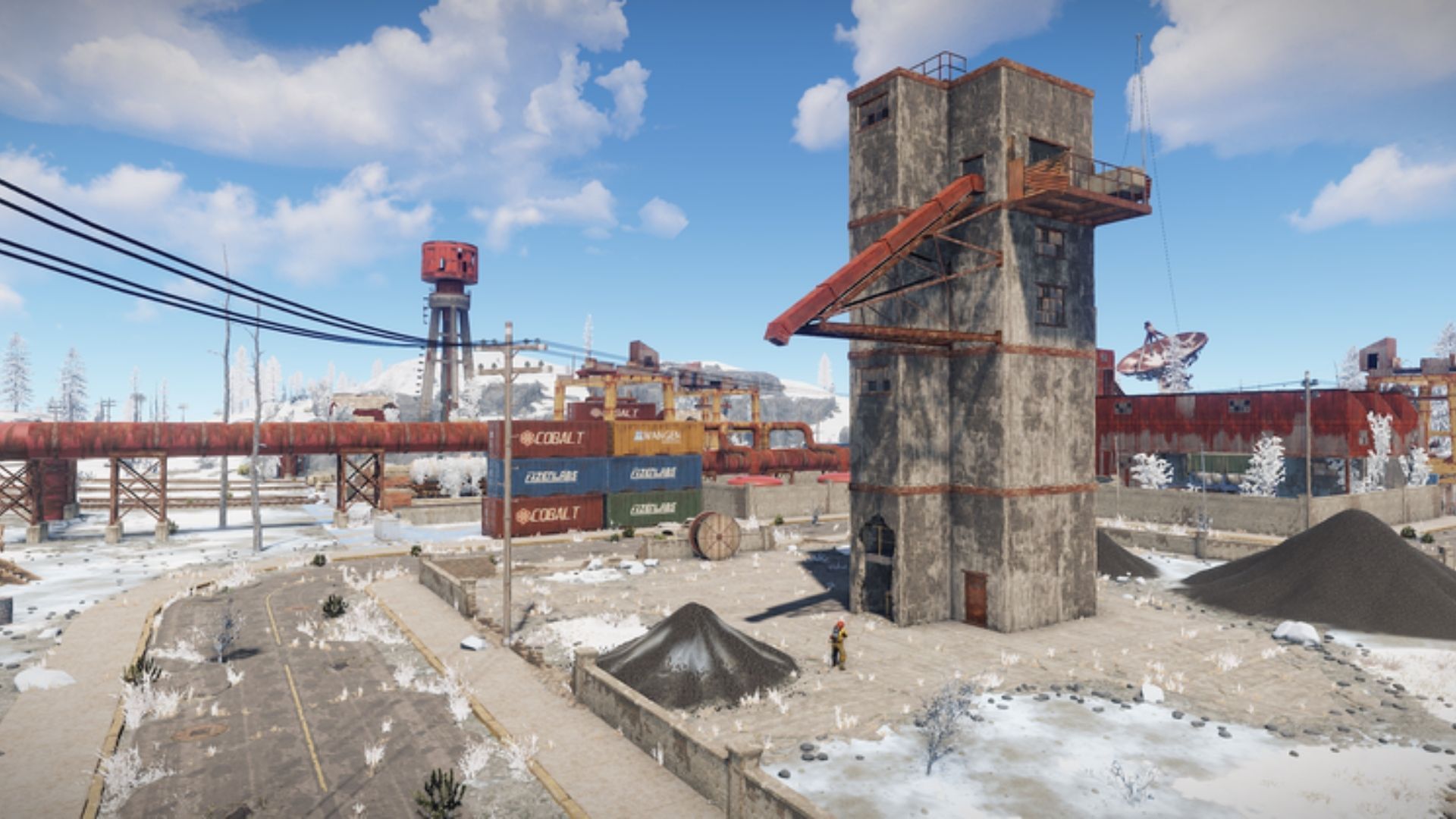 Head to the topmost floor of this Tower in Trainyard  (Image via Facepunch Studios)