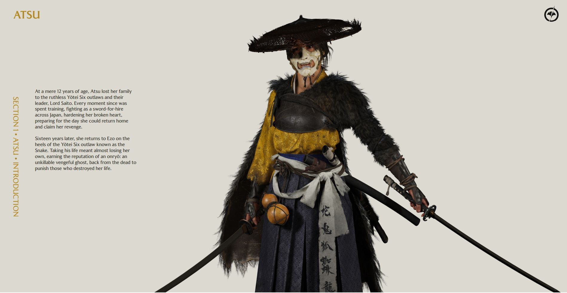 Atsu&#039;s introduction in the official cosplay guide (Image via PlayStation)