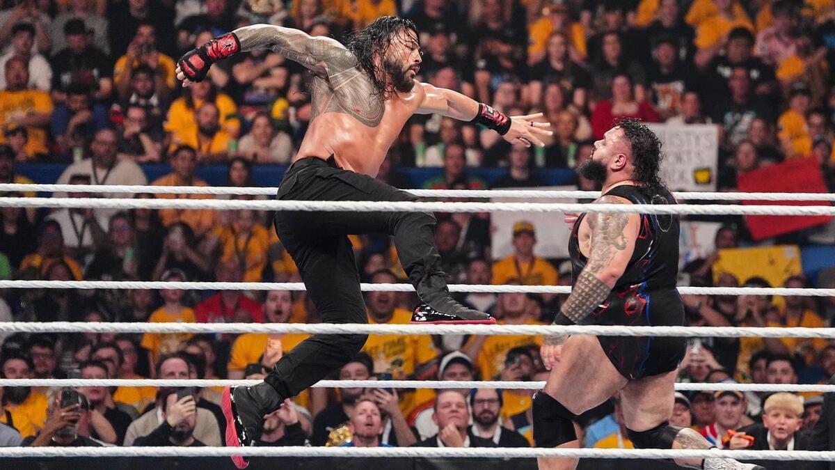 Roman Reigns vs. Bronson Reed (Image via WWE.com)