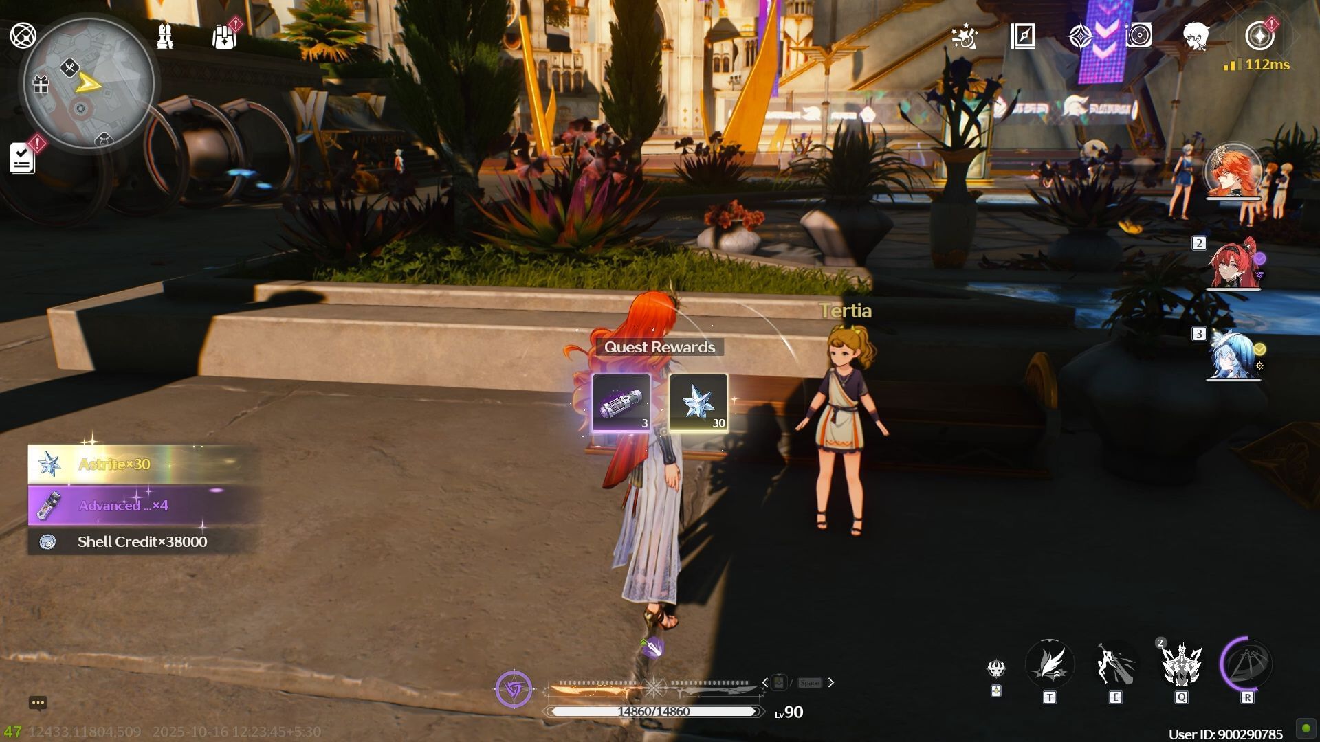 Talk to Tertia in Septimont (Image via Kuro Games)