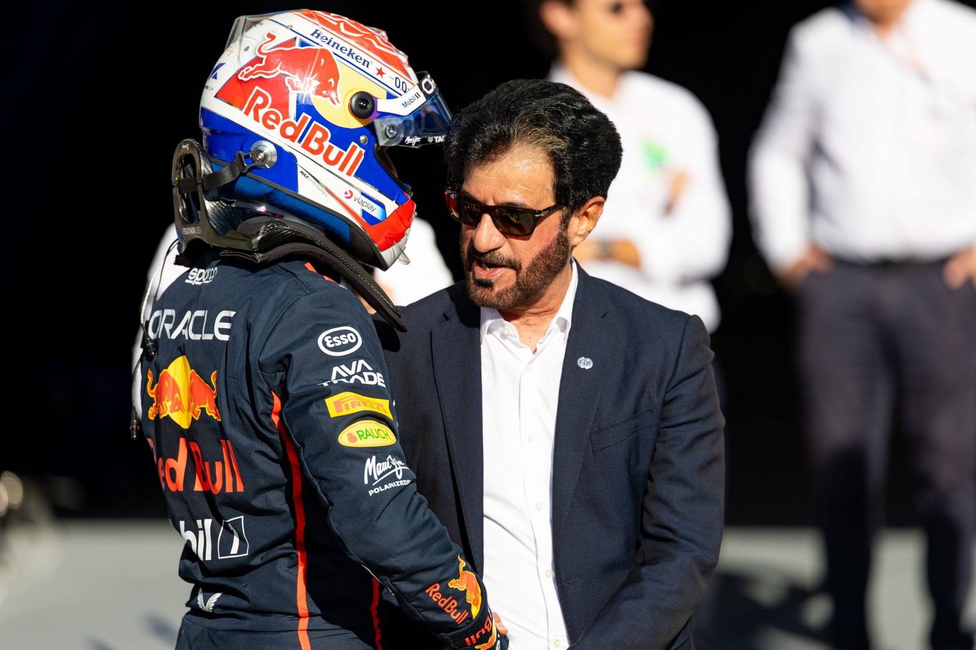 Mohammed Ben Sulayem with Max Verstappen at the Italian Grand Prix - Source: Getty