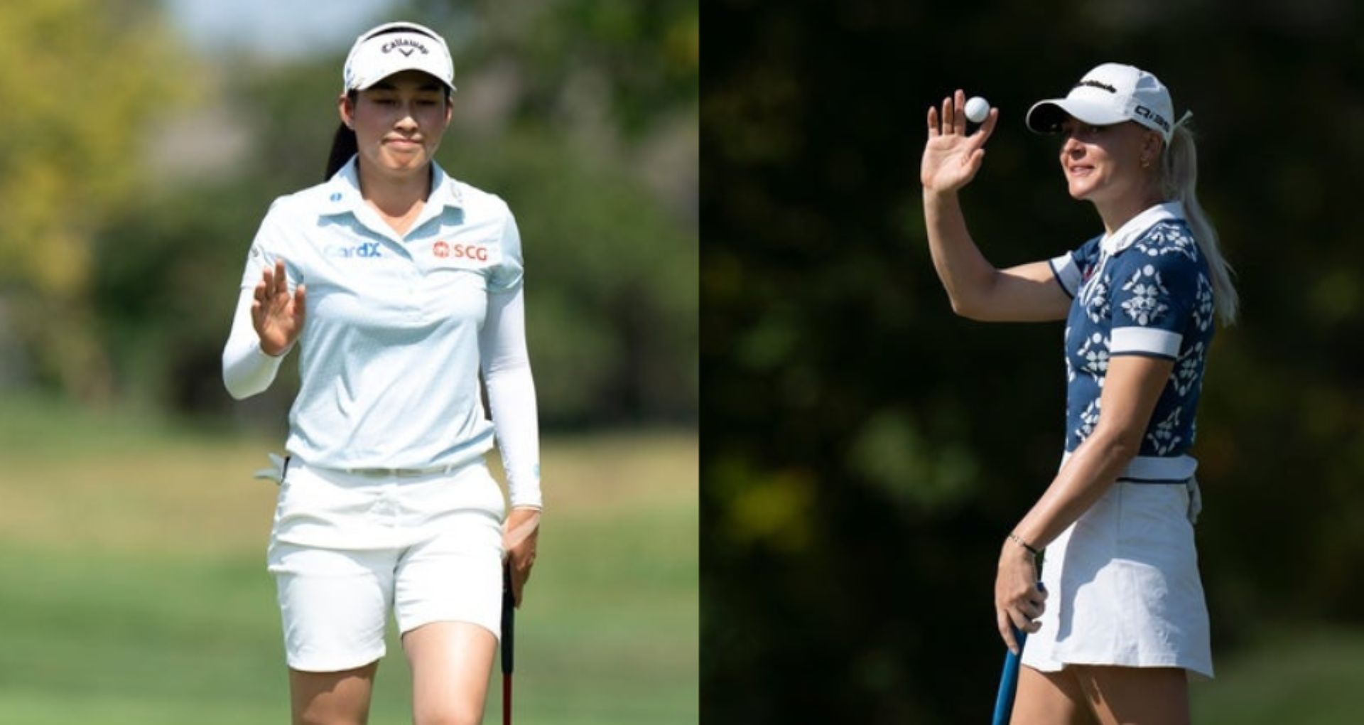 Jeeno Thitikul on the left and Charley Hull on the right - Source - Imagn