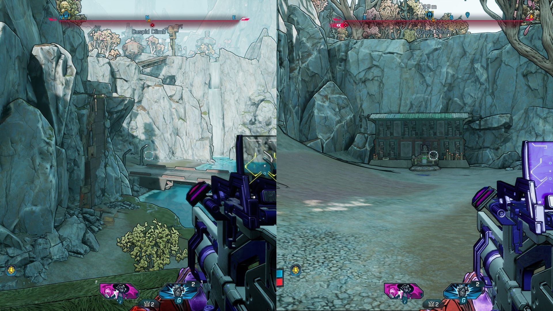 Use the climbable wall to start scaling the mountain (Image via 2K)