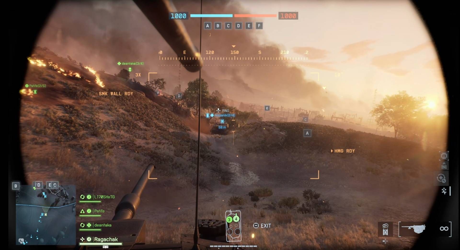 What can I say? Vehicle count aside, I love being a tank gunner (Image via EA)