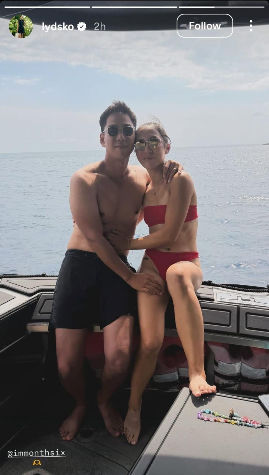 Lydia Ko and her husband ( via Lydia Ko&#039;s Instagram story)