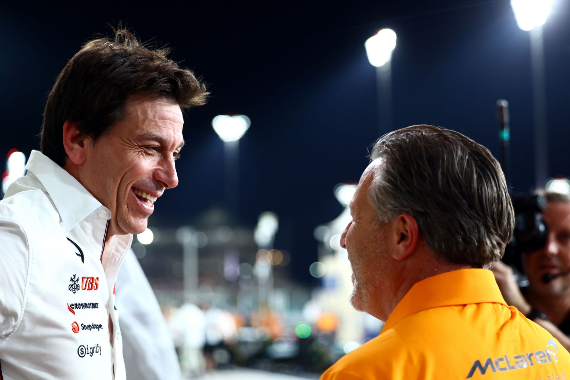 Toto Wolff with Zak Brown - Source: Getty