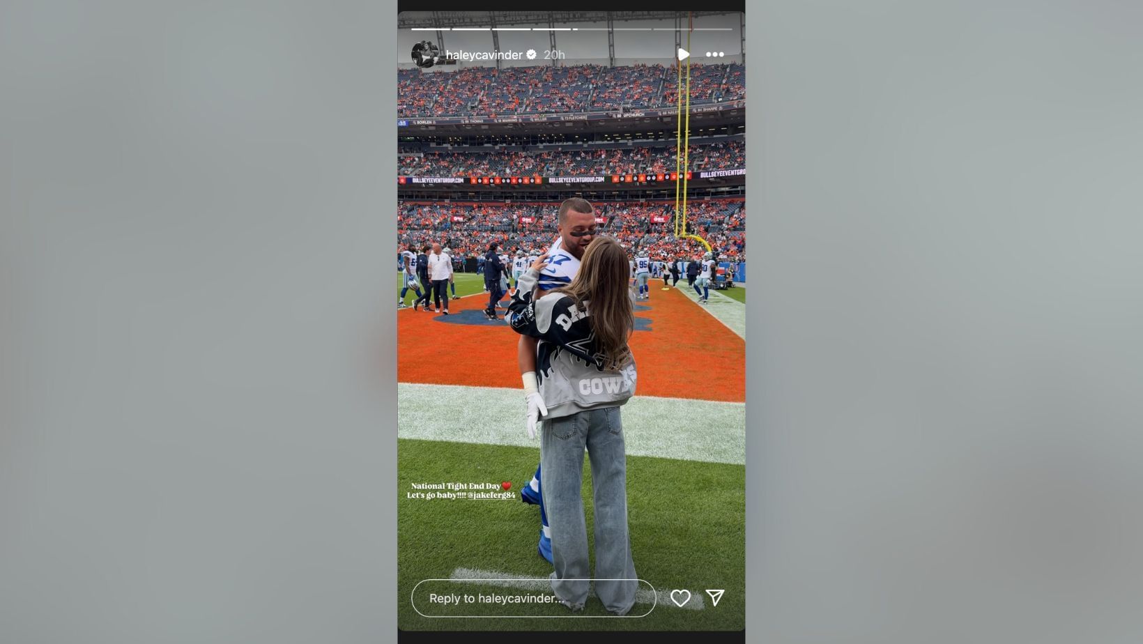 Jake Ferguson&#039;s fianc&eacute;e Haley celebrates National Tight End Day (Image Credit: GETTY)
