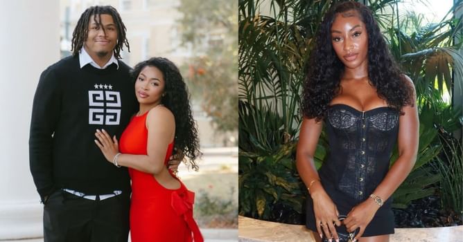 Marvin Harrison Jr.'s GF Charokee drops 1-word reaction to Walter Nolen’s GF Tyler "making the stands prettier" in glam snaps