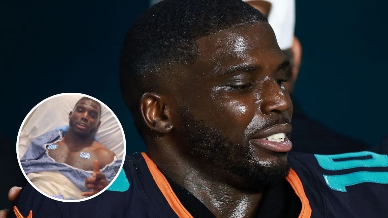 Tyreek Hill pitches brands for &quot;work&quot; from hospital bed 4 days after season-ending injury during Dolphins vs. Jets Week 4 clash