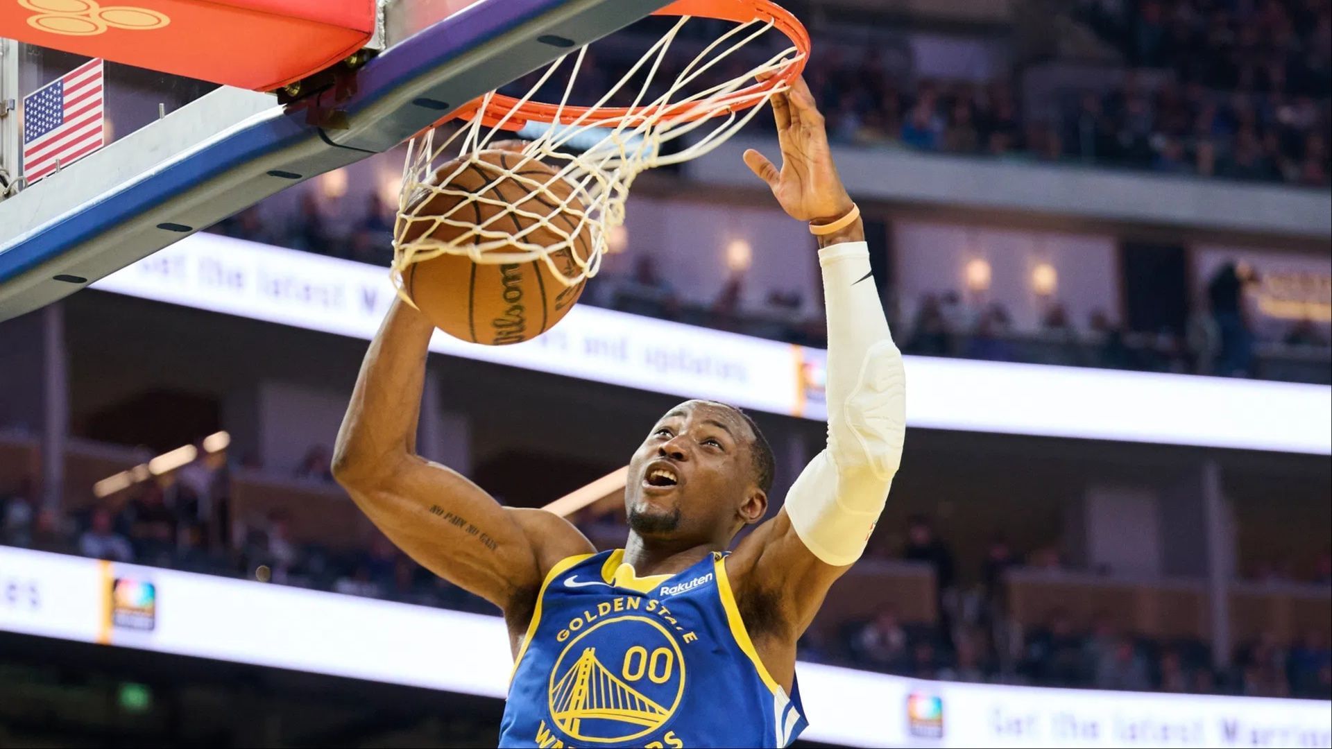 Jonathan Kuminga started in the Golden State Warriors third preseason game. (Photo: IMAGN)