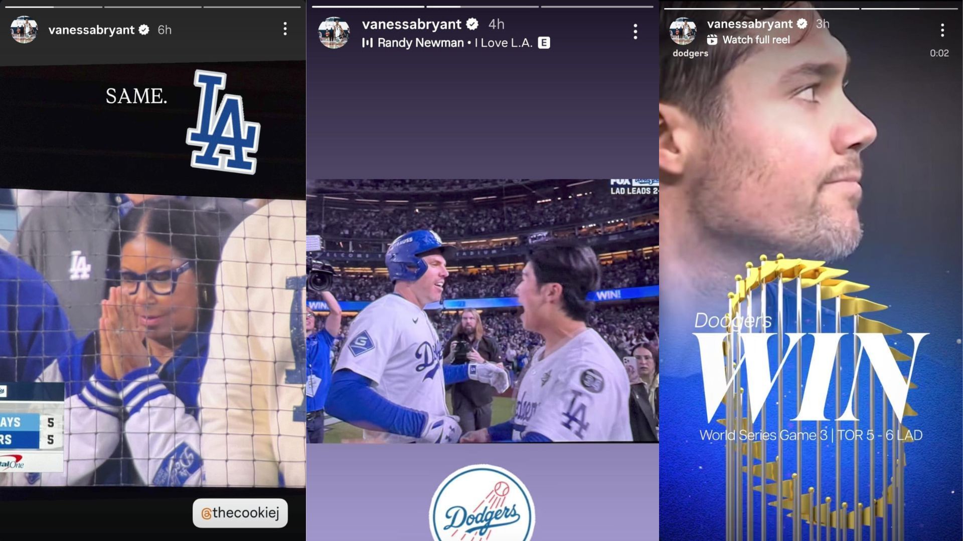 Vanessa Bryant&rsquo;s Instagram stories.