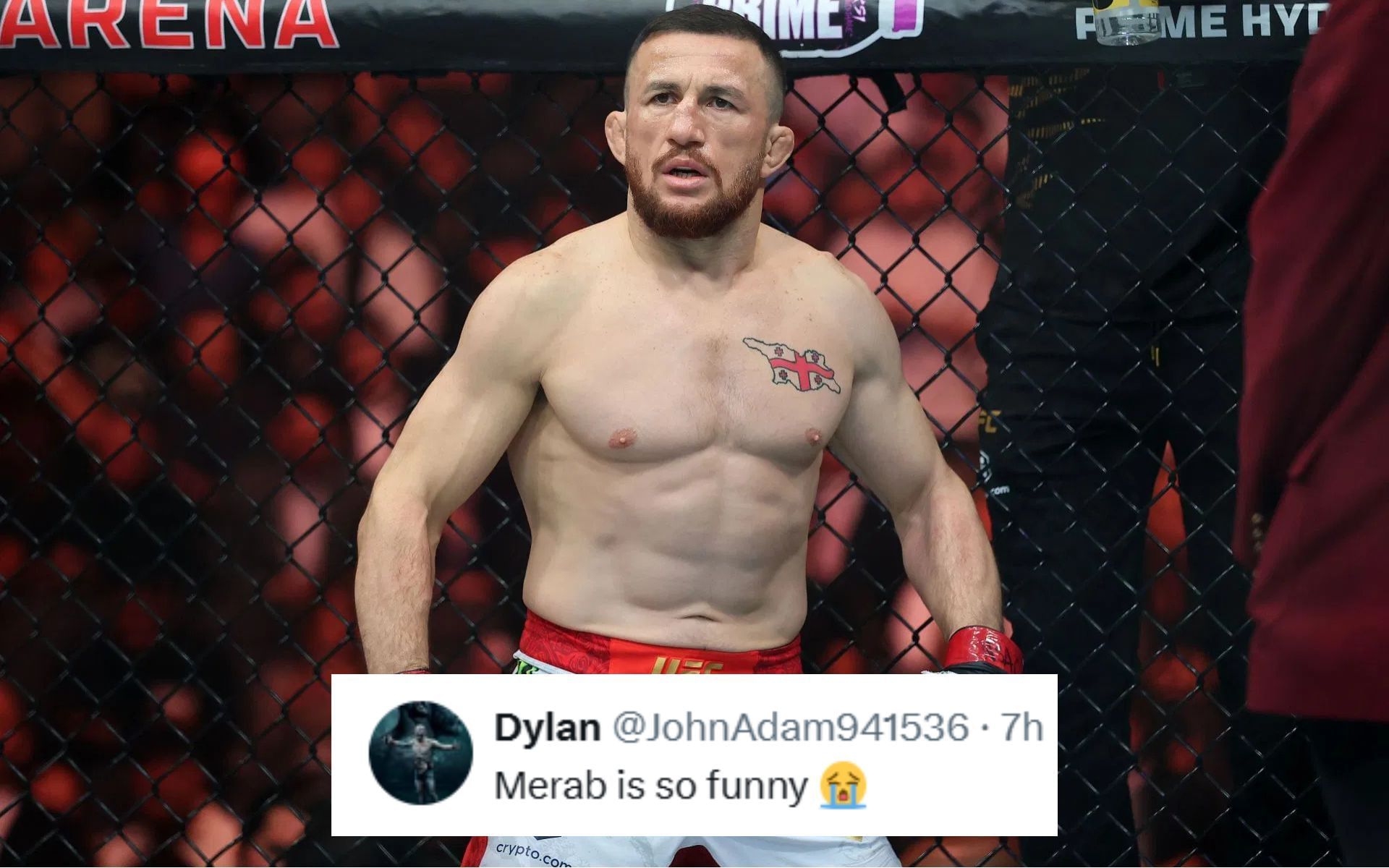 "Merab has literally NO chill" - Fans react to Merab Dvalishvili dancing mid-interview after UFC 323 main event announcement