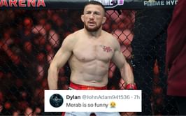 "Merab has literally NO chill" - Fans react to Merab Dvalishvili dancing mid-interview after UFC 323 main event announcement