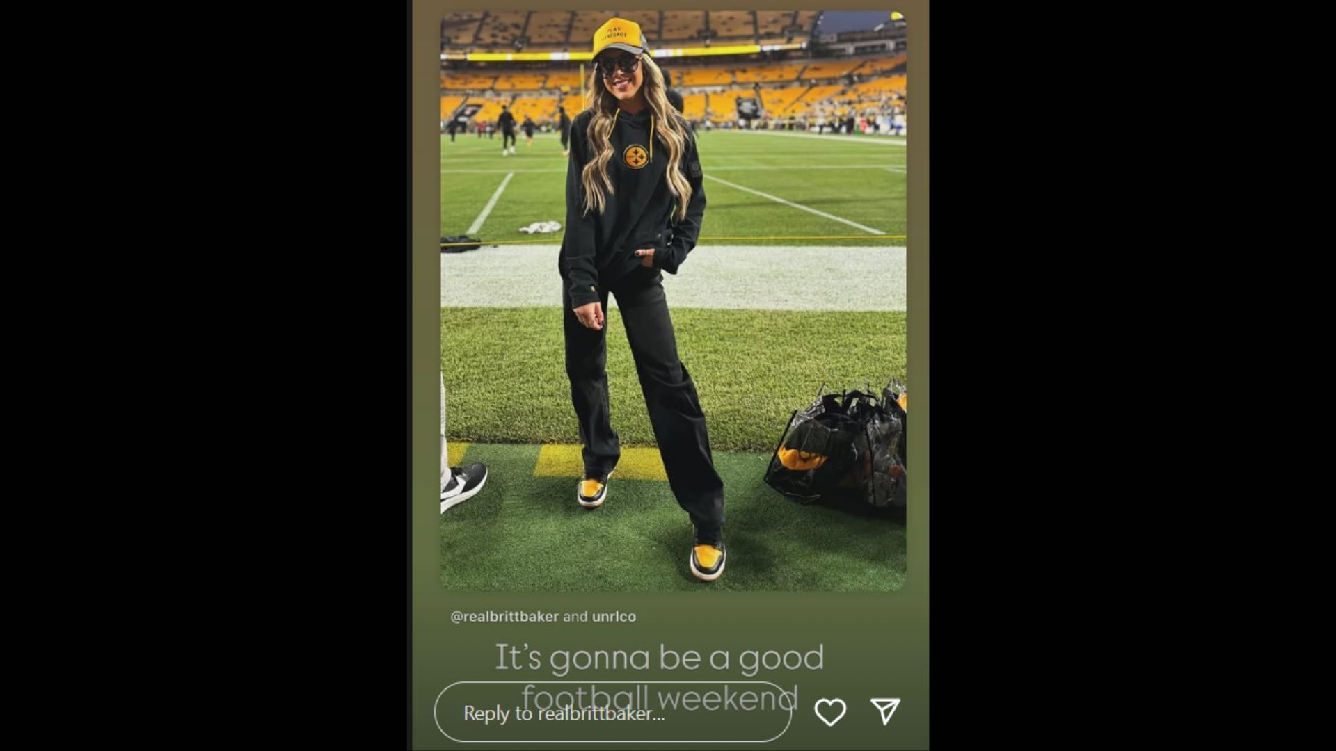 Baker supports the Pittsburgh Steelers. (Image via Baker&#039;s Instagram story) 