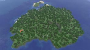 A player has found an Australia-shaped Minecraft seed