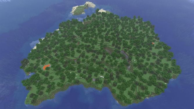 A player has found an Australia-shaped Minecraft seed