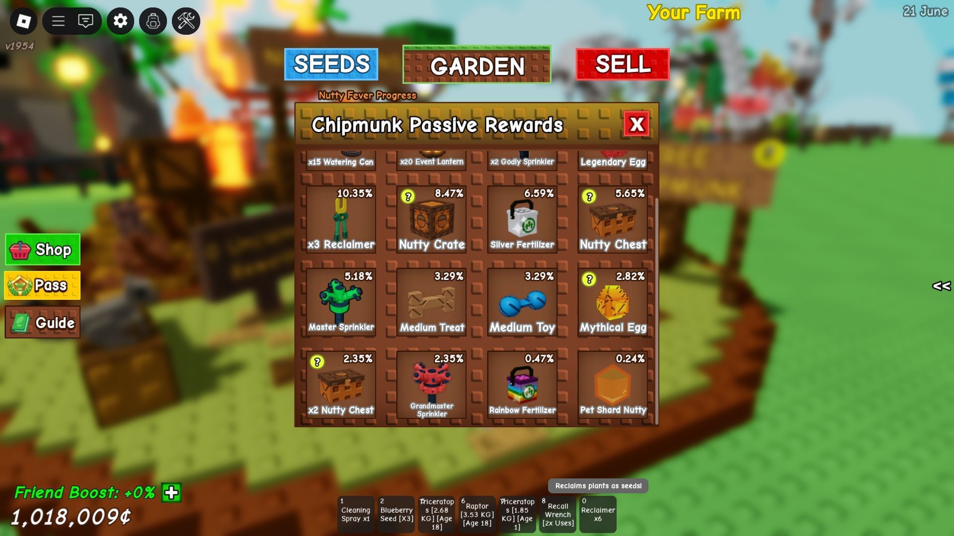 Nutty Chests can be obtained by collecting Acorn (Image via Roblox)