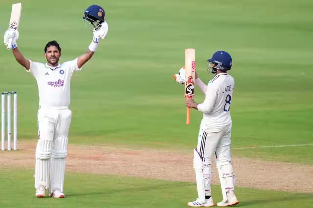 Dhruv Jurel (left) and Ravindra Jadeja stitched together a 206-run fifth-wicket partnership. [P/C: BCCI]
