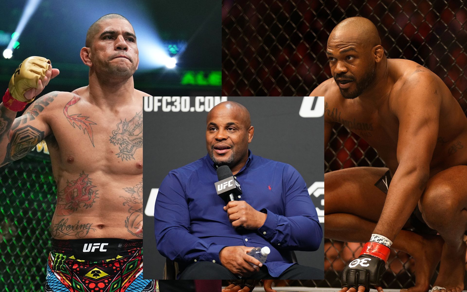 Daniel Cormier (inset) talks about Alex Pereira