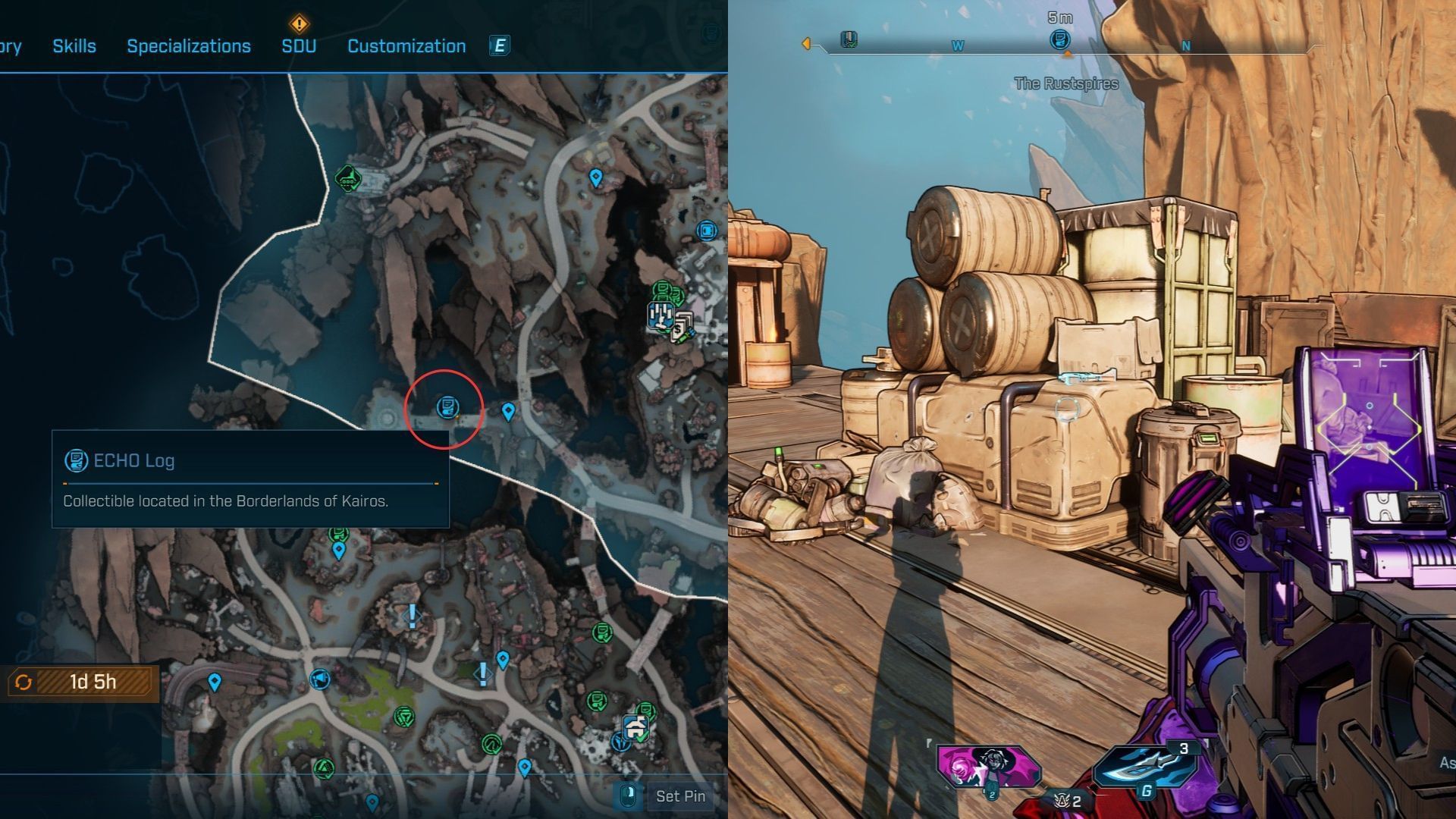 Ruined Sumplands ECHO Log #16 location in Borderlands 4 (Image via 2K)